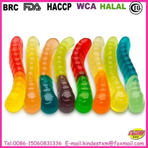 super cheap worms gummy candy, assorted wild fruit gummy worms