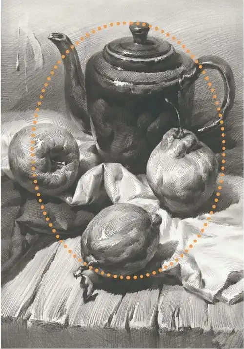 如何画好静物素描,高分从构图开始!_新乡市艺林画室_零二七艺考