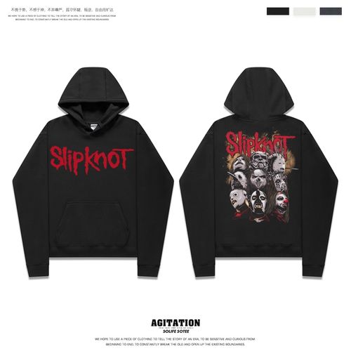 agitation秋冬摇滚卫衣男帽衫高街ins死亡重金属slipknot