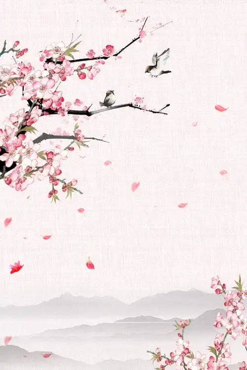 中国风水墨山水古典雅唯美背景图psd模板ai海报设计素材中式插画