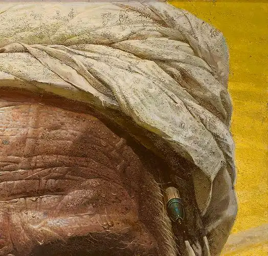 墨迹油画-罗中立 油画《父亲》手机欣赏油画名画