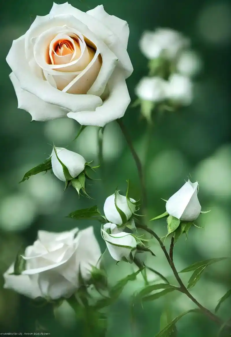 雪山玫瑰,纯洁,高贵,天真的象征,代表着我与你圣洁清新的爱. - 抖音