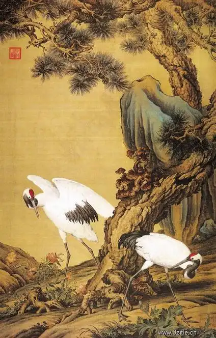 郎世宁《松鹤图》