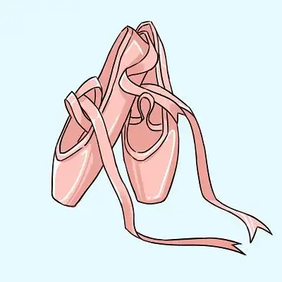 卡通手绘简笔画舞蹈鞋芭蕾舞鞋原创插画素材舞蹈鞋元素