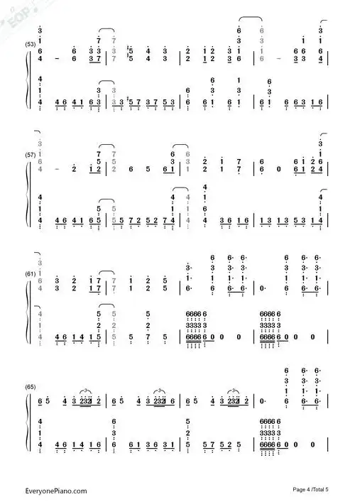 liar mask-斩 赤红之瞳op2双手简谱预览4