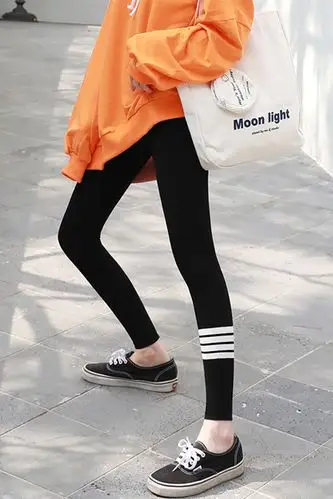 2019新款打底裤女外穿薄款高腰弹力紧身显瘦九分袜棉质春秋季