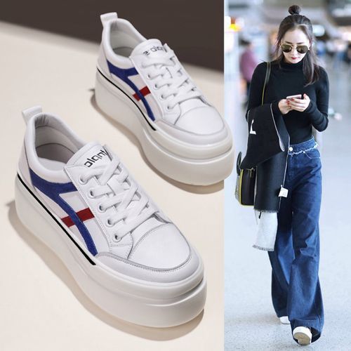 明星杨幂同款内增高厚底小白鞋松糕ins潮 2022春夏新款鞋百搭女鞋