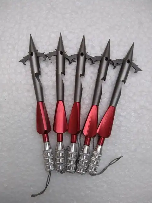 2020新款尾翼射鱼短镖前置倒刺鱼镖打鱼弹弓鱼鳔猎鲲深水短款鱼镖