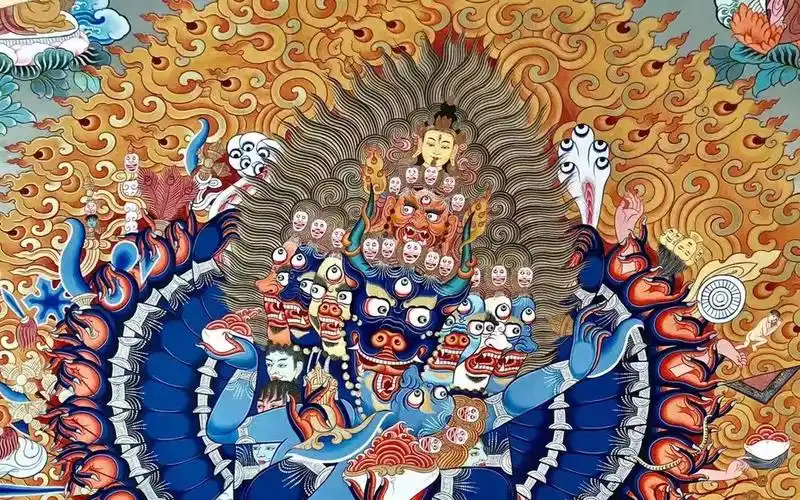 唐卡鉴赏~《大威德金刚》