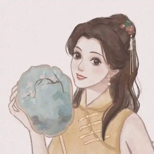 手绘 迪士尼公主头像 复古 微信头像_陈四节_jessie_头像