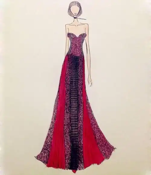 创意礼服手稿作品-创意礼服手稿款式图