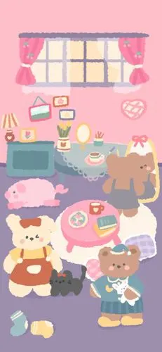 粉色卡通小熊 - 堆糖,美图壁纸兴趣社区