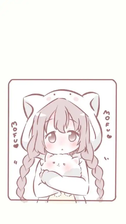 粉色可爱软萌系手绘壁纸