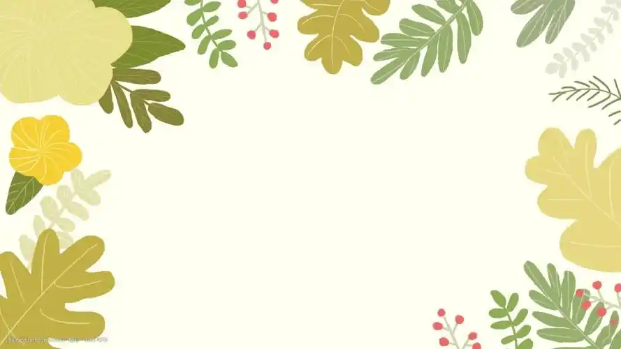 卡通黄色手绘植物背景设计