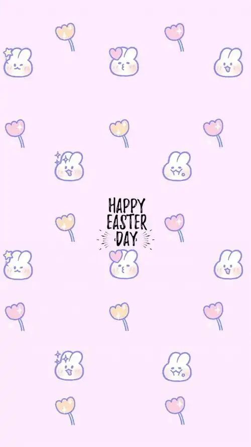可爱的卡通复活节兔子,高清图片,手机锁屏桌面-壁纸族