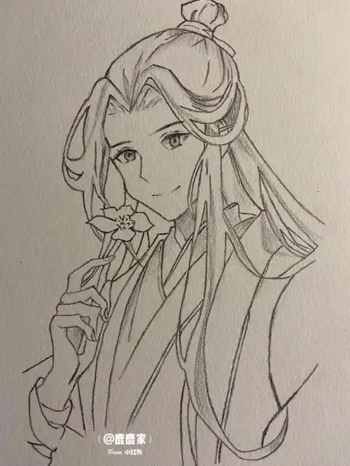 原图取自微博#天官赐福  #谢怜  #墨香铜臭  #手绘  #临摹