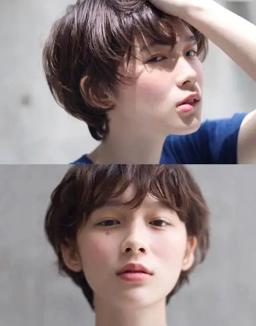 日本短发女生yura anno 喜欢这种干净颜 ins:yuranno