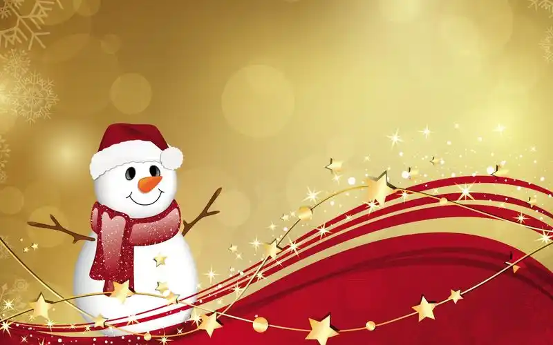 可爱的卡通雪人唯美图片桌面壁纸