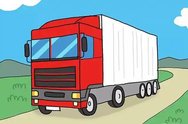 大卡车简笔画 大卡车简笔画彩色