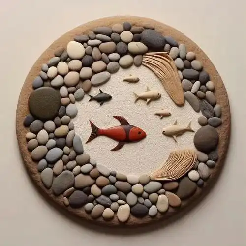 来自艺术家sharon nowlan 676767鹅卵石拼画作品