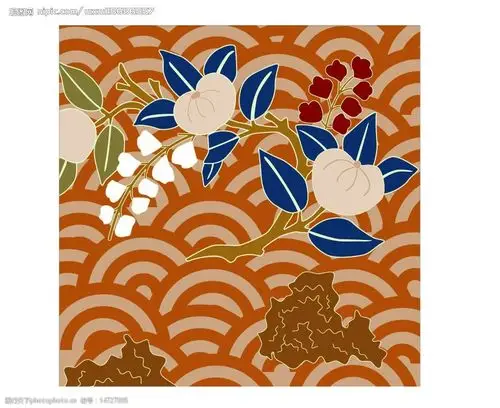 日本传统瓜果图案矢量素材图片