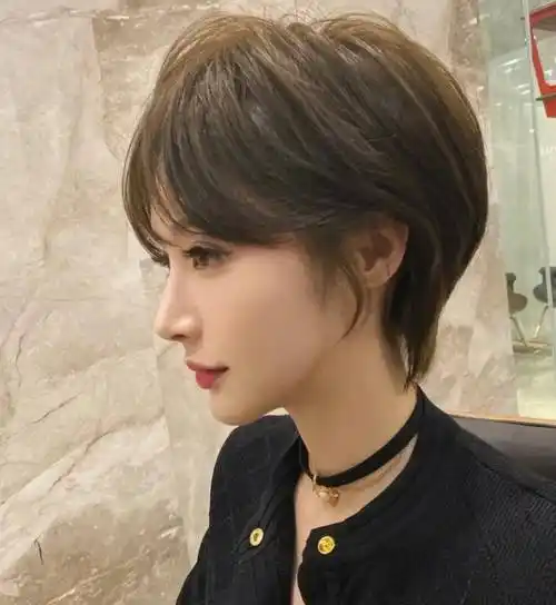 "长脸"短发模板,教科书式的"变美发型",简约好打理_女生_长度_脸型