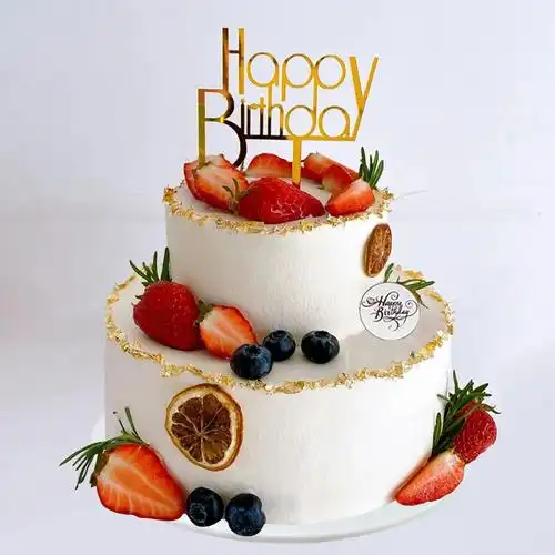 仿真生日蛋糕模型2021新款流行双层定制卡通儿童仿真水果