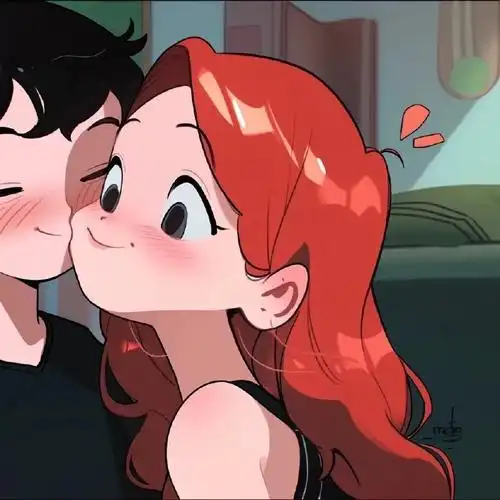 卡通可爱情侣头像 09930008    #情侣头像##情侣头像无水印