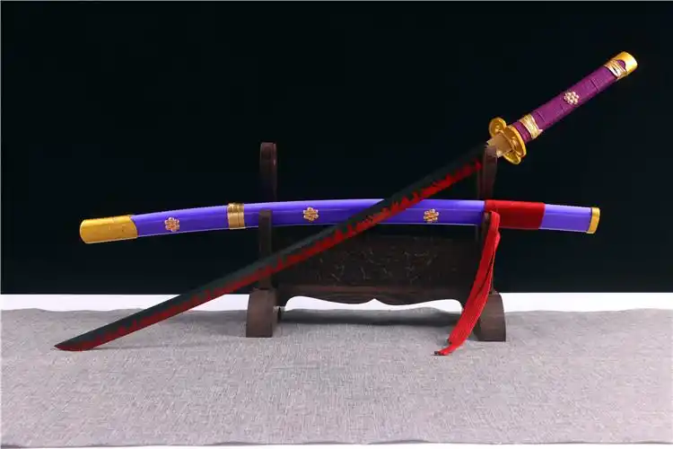 阎魔刀1比1海贼王索隆刀黑刀秋水阎魔刀和道一文字雪走二三代鬼彻合金