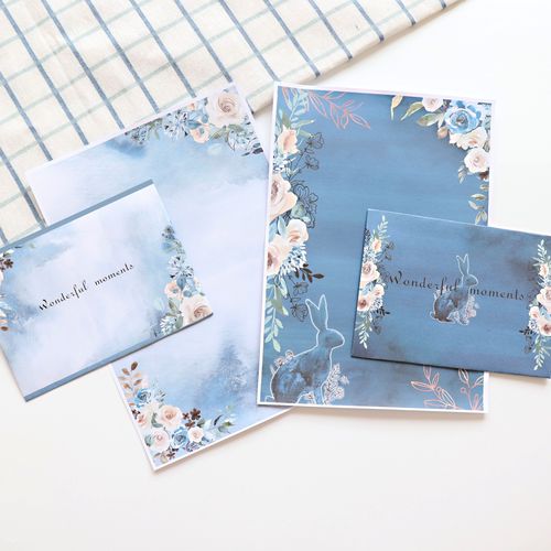 信封简约创意文艺小清新情书爱心天鹅信笺唯美信纸