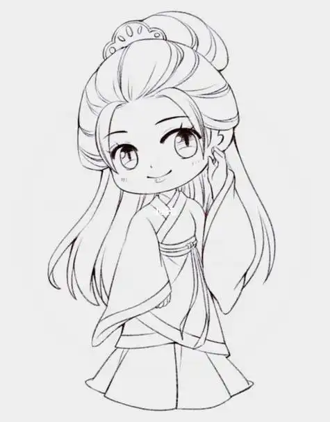 简笔画 卡通 漫画 手绘 头像 线稿 236282人物简笔画 动画初学者卡通