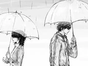 男生离开女生简笔画