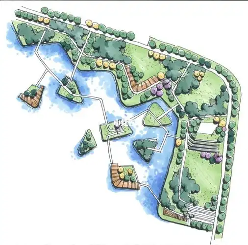 主题滨水景观平面图设计