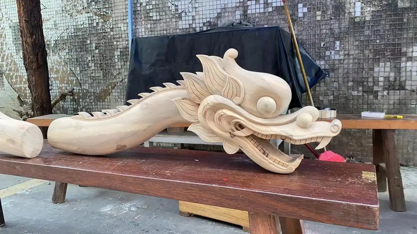 中山石岐张溪祖庙新龙头龙尾.