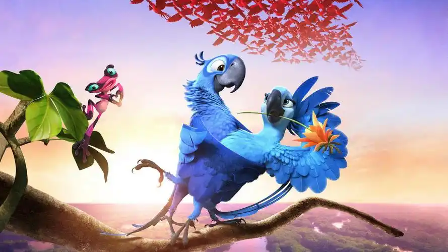 里约大冒险2可爱蓝色鹦鹉高清桌面壁纸_卡通动漫_壁纸下载_美桌网