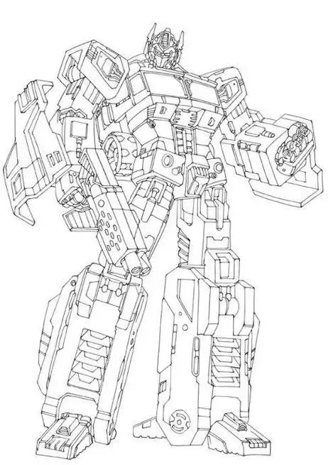 变形金刚动画擎天柱简笔画(变形金刚第八季擎天柱简笔画) -【爱个性】