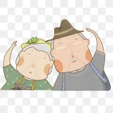 卡通爷爷奶奶 卡通人物 人物特写 老夫妻, 祖父母剪贴画, 卡通祖父母