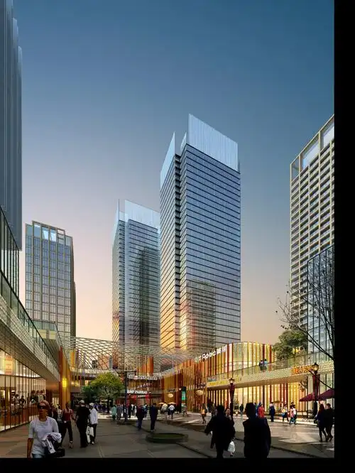 高档商业区效果图psd