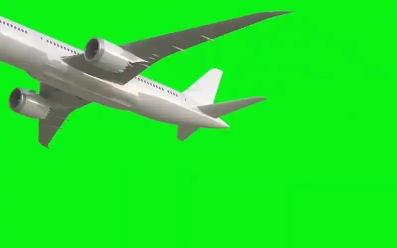 绿幕视频素材客机