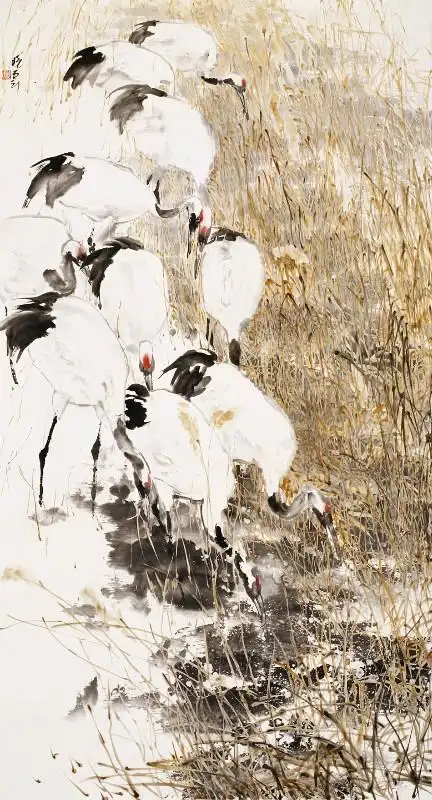 名家花鸟百图作品集仙鹤2