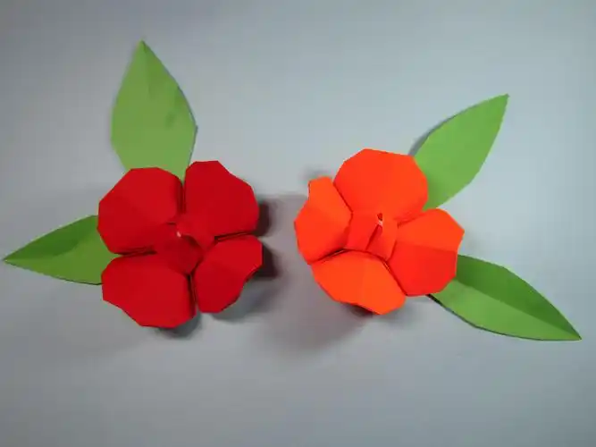 儿童手工折纸:山茶花的折法