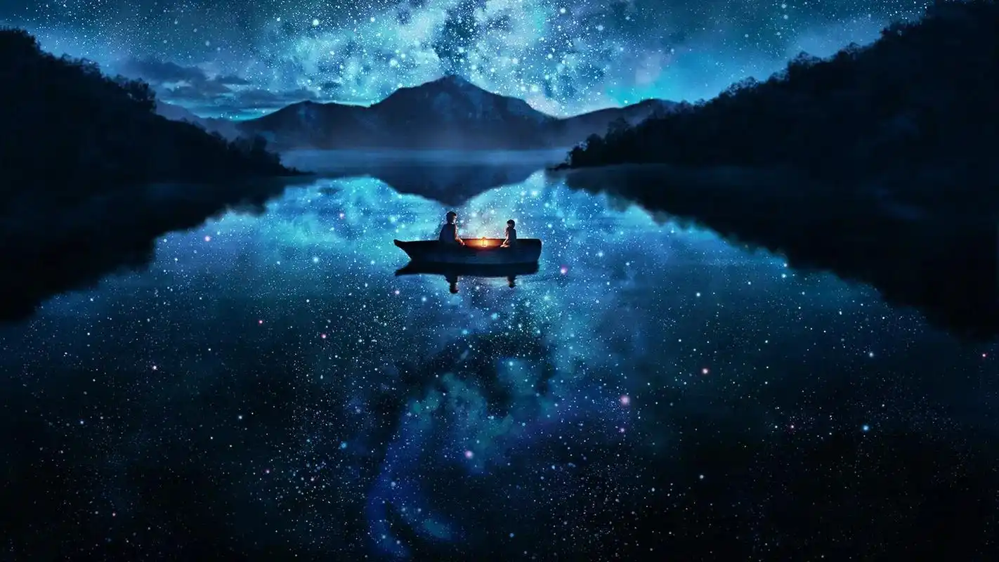 (笑)#星空壁纸 #你的名字 #鲸鱼满天星河 #梦幻星空 # - 抖音