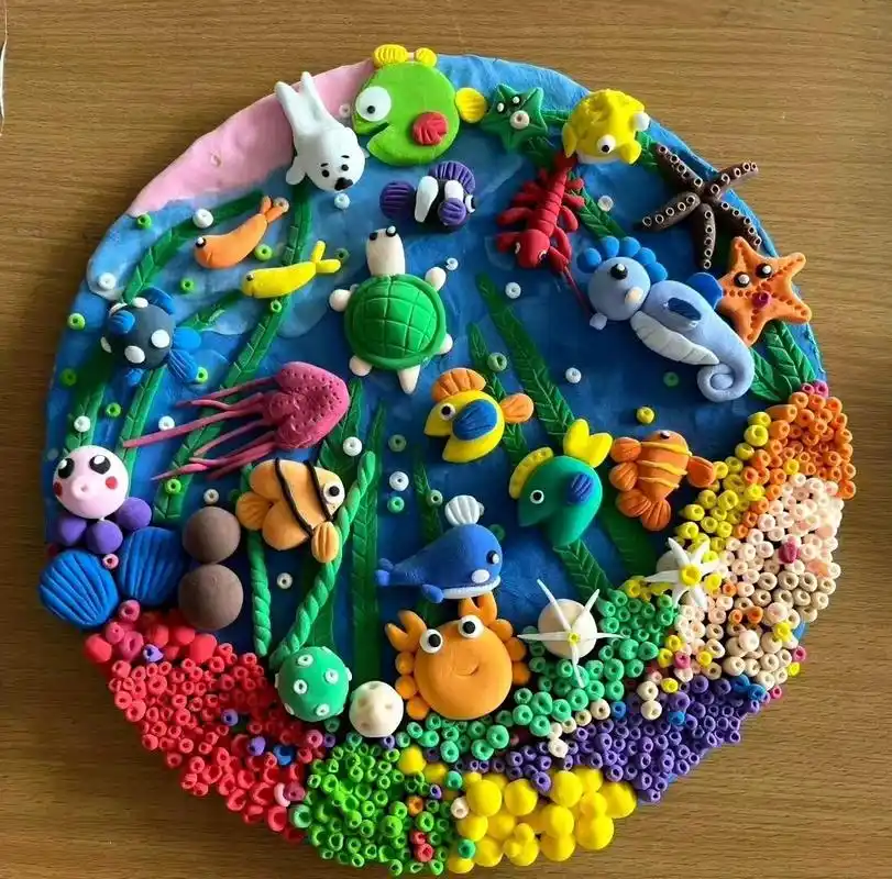 超轻粘土—海底世界 #海底世界# #超轻粘土# #橡皮泥手工制作