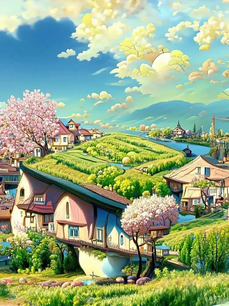 一组插画宫崎骏的童话世界