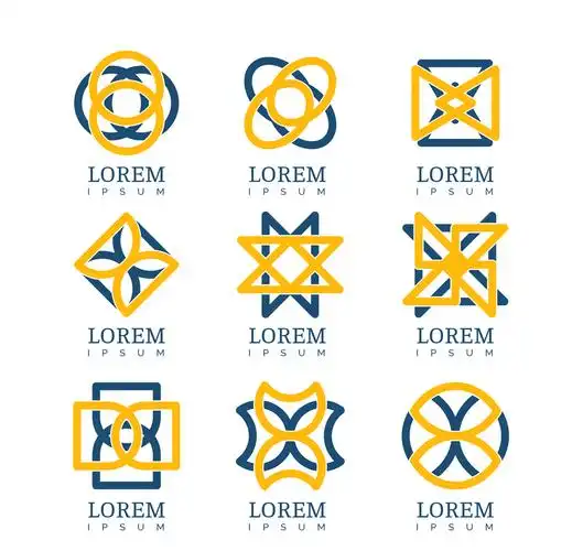 9款创意花型标志矢量素材