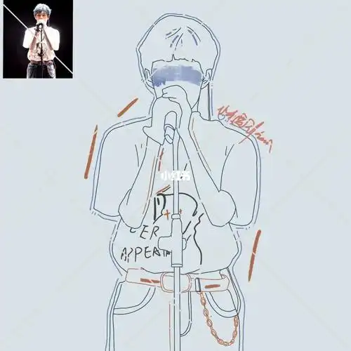 客单展示张颜齐线稿