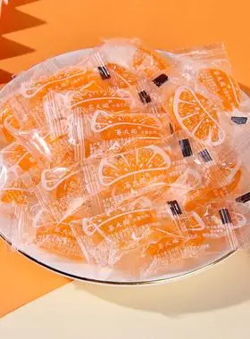 马大姐桔子味硬糖500g约65橘子瓣水果糖怀旧8090后结婚喜糖果零食