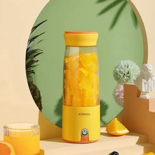 黄色 康佳便携榨汁机水果榨汁机迷你小型全自动榨汁杯充电无线随身