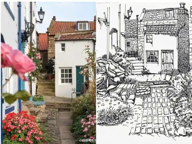 速写  #绘画  #临摹  #素材  #写生  #风景速写