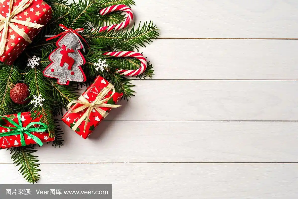 圣诞树,装饰,背景,胡椒薄荷,留白